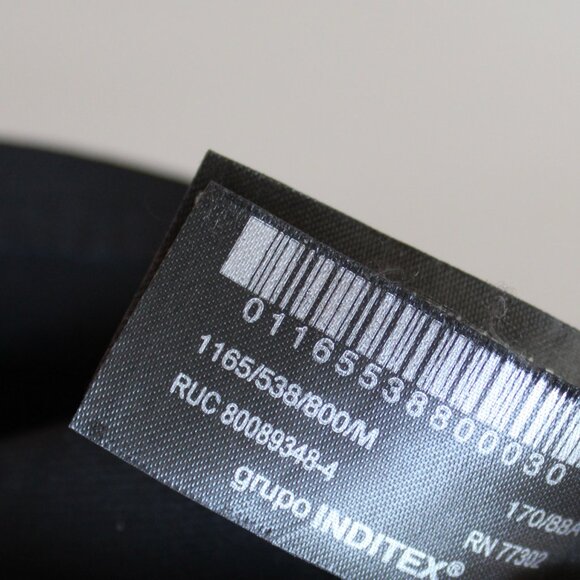 Zara Women's Black Gold Buttoned Short Sleeve Shift Mini Dress Size Medium - Picture 7 of 7